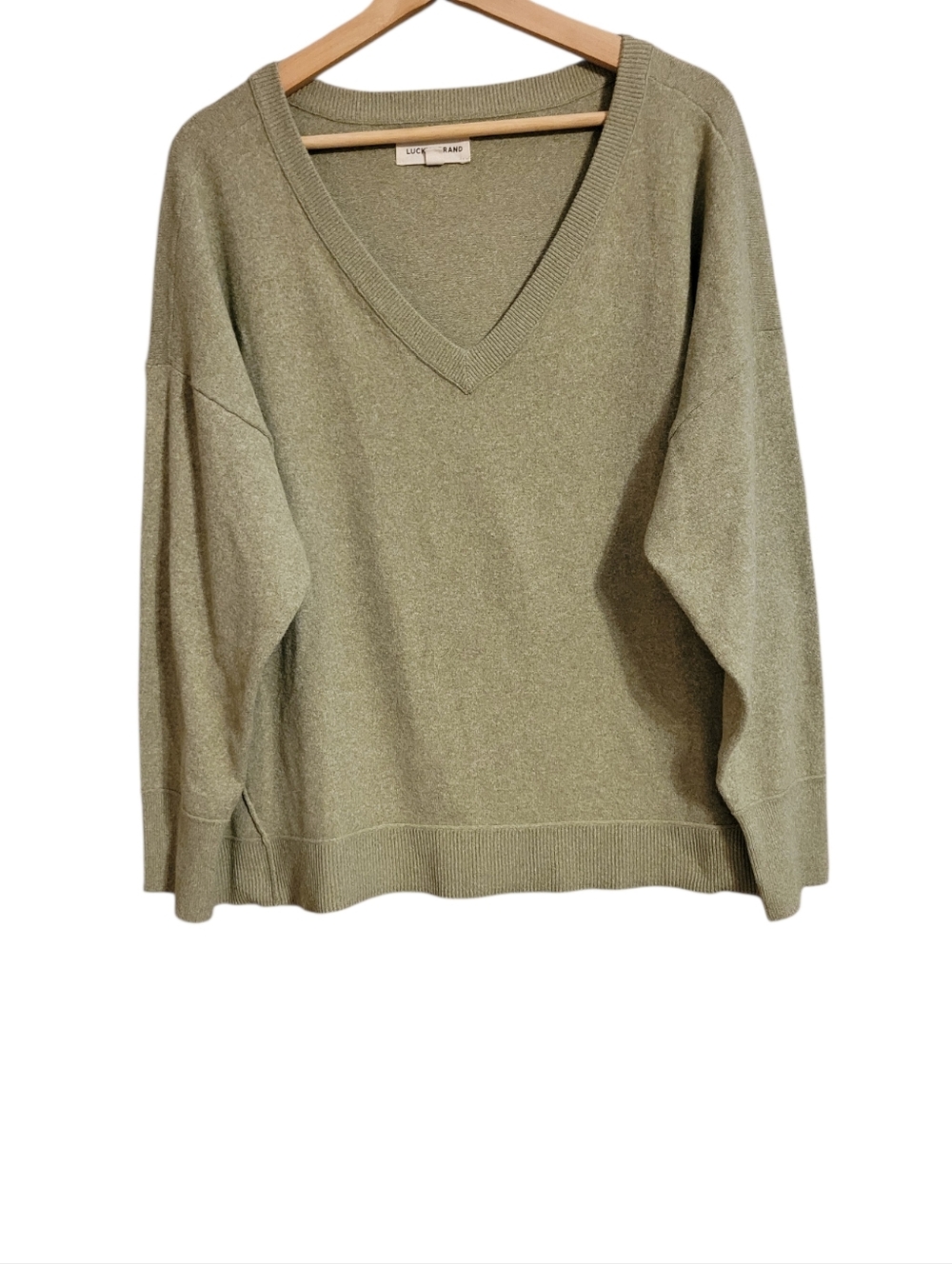 Lucky Brand Green Boxy Pullover Sweater